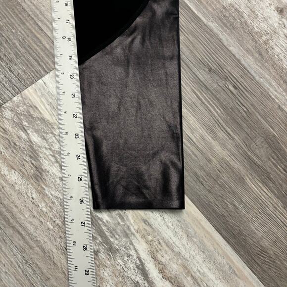Spanx Everywear Gloss Black M‎ Metallic Panel Pullover Yoga Gym Fitness Legging - Picture 8 of 12